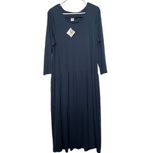 NWT Peruvian Connection Blue Drop Waist Dress Size XL